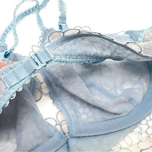 Free People Intimately Lucia Underwire Bra in Blue Hydrangea 34B $48 - Picture 4 of 7